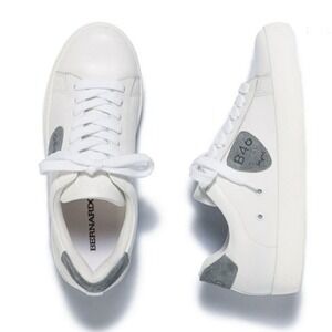 Bernardo Leather Sneakers White & Gray Tatum Woman's Sneakers Size 8